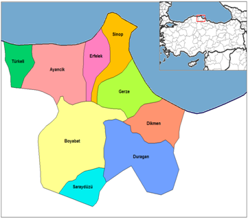 Sinop il,ilçe nüfusu, iklimi, tarımı, sanayisi, ekonomi, coğrafyası